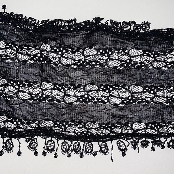 🔴4/$16: Black Lace Charming Charlie Scarf - Picture 3 of 4